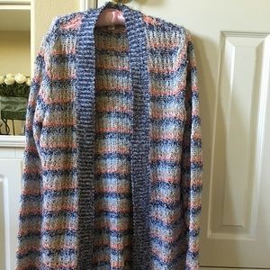 Pastel colors light knitted cardigan